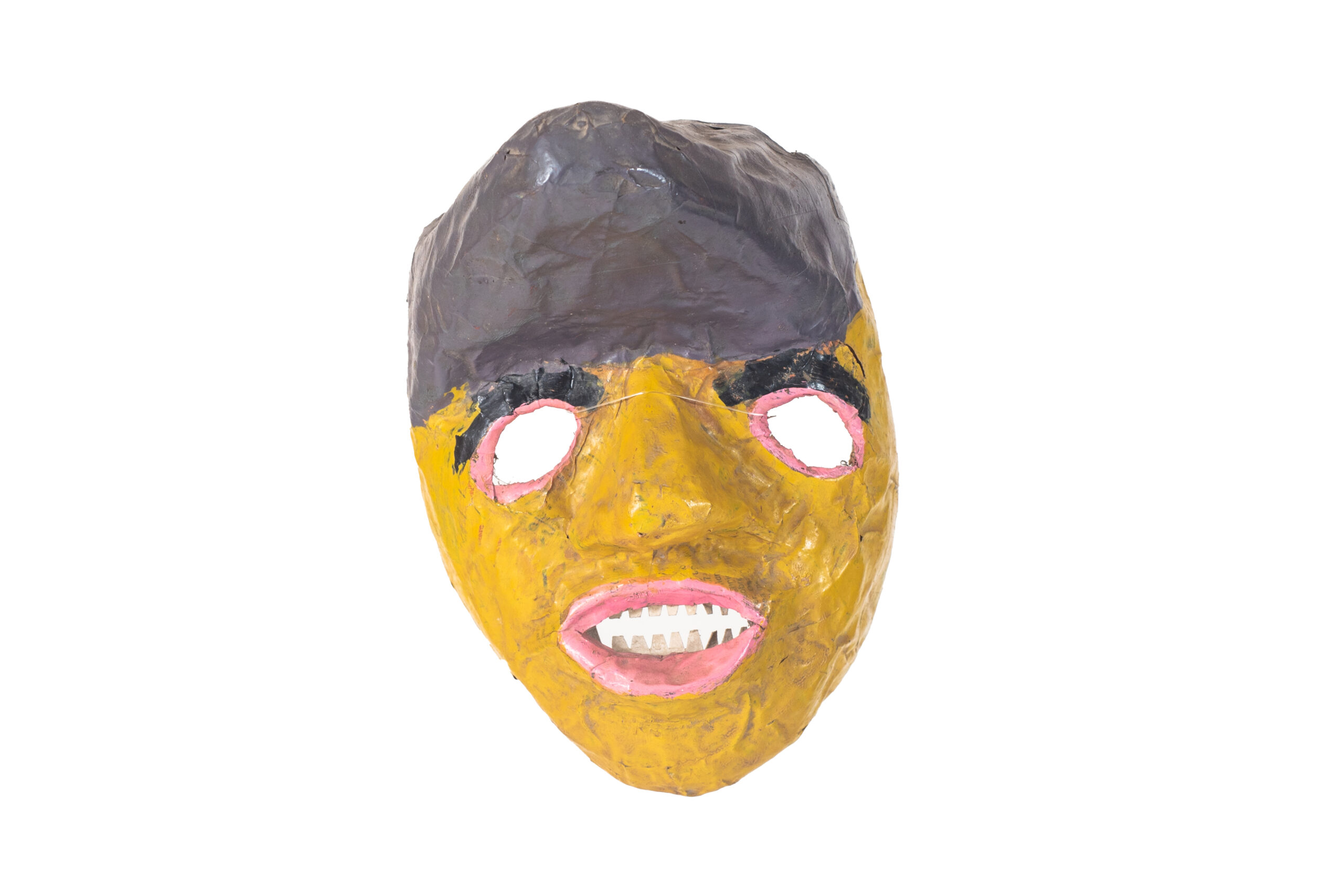 Máscara de Alagoas amarela com boné