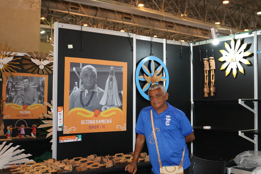 Mestre Bezinho na 19ª edição da Feira Nacional de Negócios do Artesanato (Fenearte) | Foto: Maluma Marques